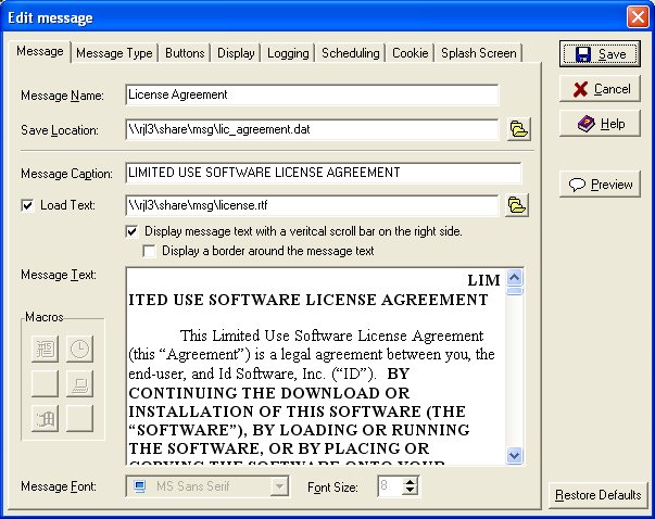 Message Manager Deluxe 3.03 software screenshot