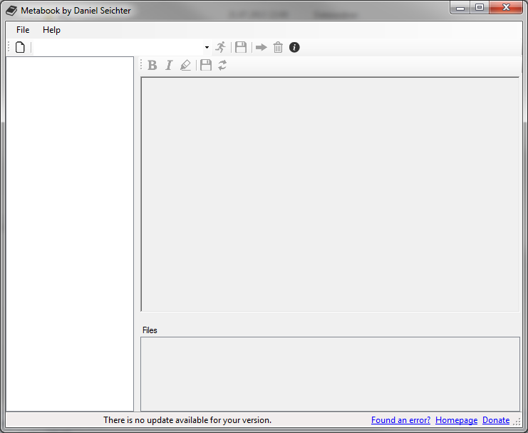 Metabook 0.9.7.84 software screenshot