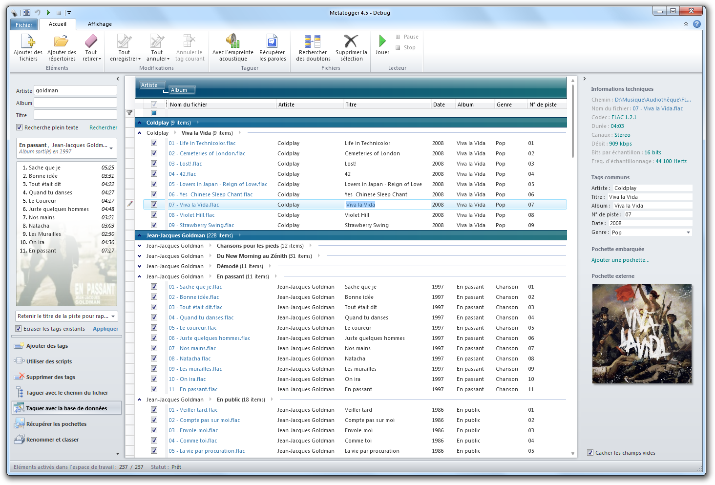 Metatogger 5.8.0.3 software screenshot