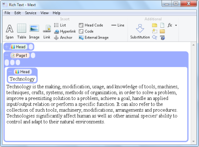 Mext 1.18 software screenshot