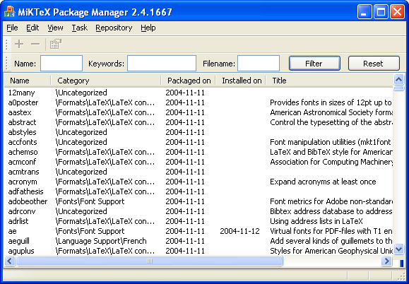 MiKTeX 2.9.6326 software screenshot