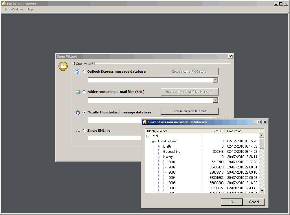 MiTeC Mail Viewer 2.3.0.625 software screenshot