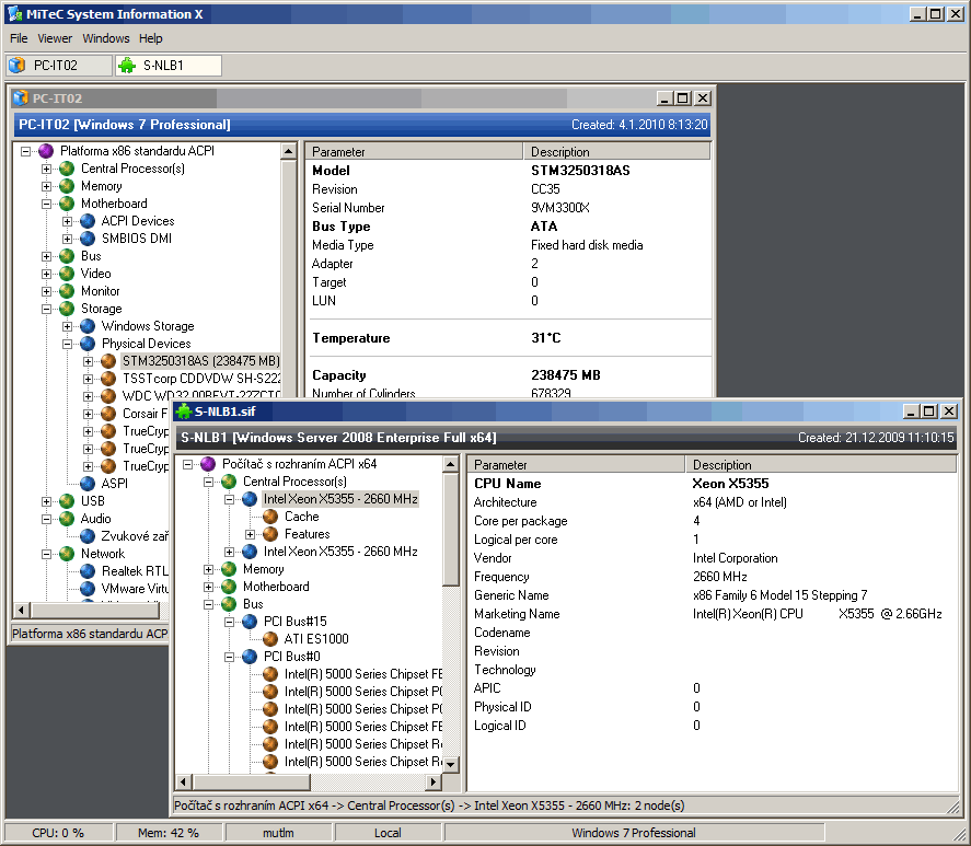 MiTeC System Information X 1.9.1.0 software screenshot