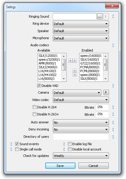 MicroSIP Lite 3.15.4 software screenshot