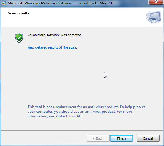 Microsoft Malicious Software Removal Tool 5.49.13902.0 software screenshot