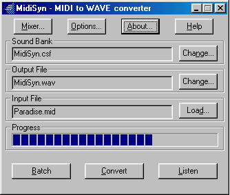 MidiSyn 1.7 software screenshot