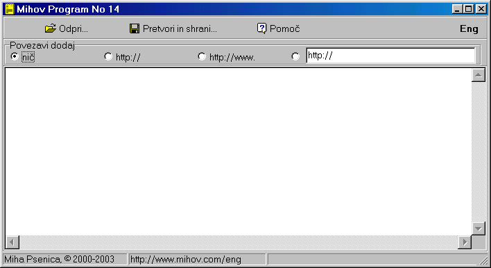 Mihov Program No 14 0.6 software screenshot