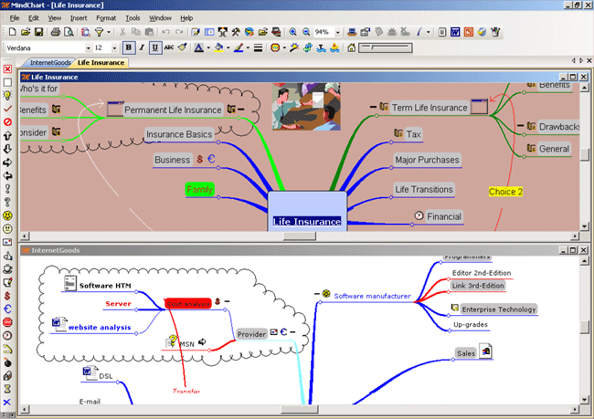 MindChart 2.3.0.2 software screenshot