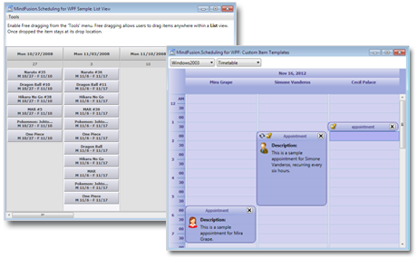 MindFusion.Scheduling for WPF 3.3 software screenshot