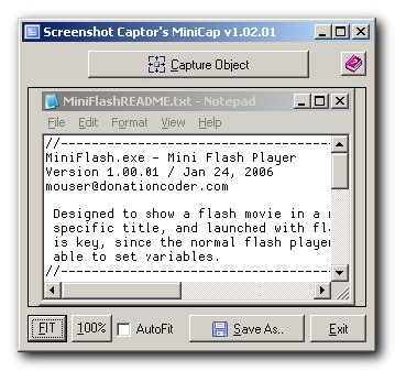 MiniCap 1.32.01 software screenshot