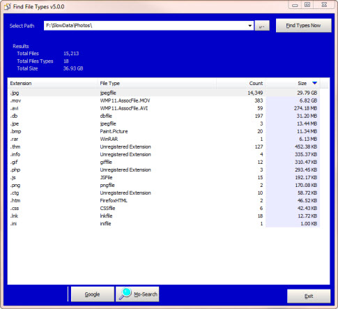 Mo-Search 6.0.7 software screenshot