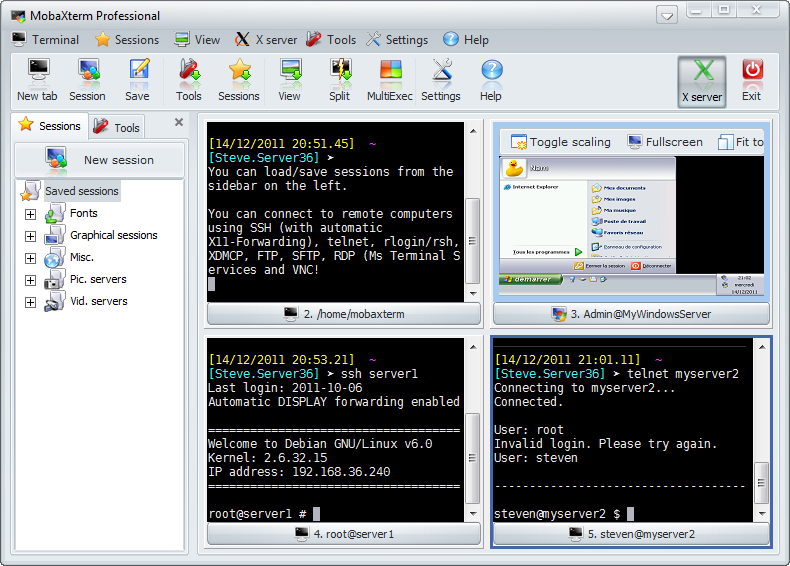 MobaXterm 9.4 software screenshot