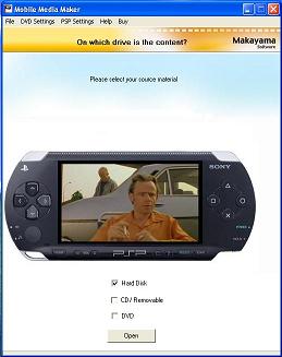 Mobile Media Maker (PSP) 1.5.2 software screenshot
