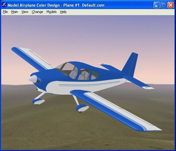 Model Airplane Color Design 2.5 software screenshot