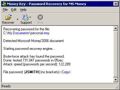 Money Key 7.9 software screenshot