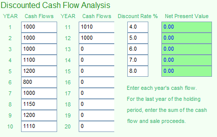 MoneyToys Discounted Cash Flow Calculato 2.1.1 software screenshot