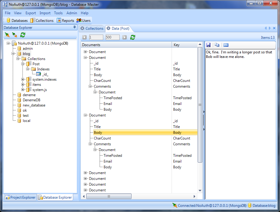 MongoDB 3.2.10 software screenshot