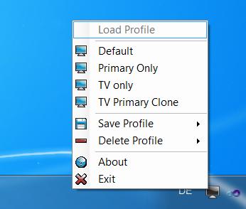 Monitor Profile Switcher 0.1.0.0 Beta software screenshot