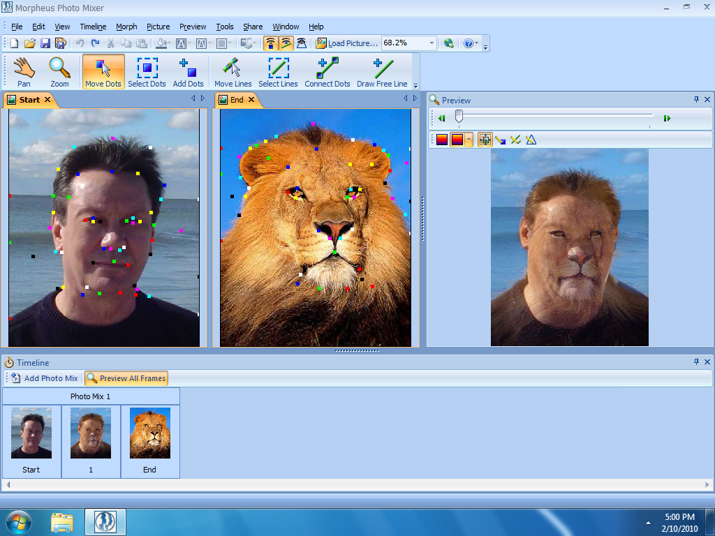 Morpheus Photo Mixer 3.16 software screenshot