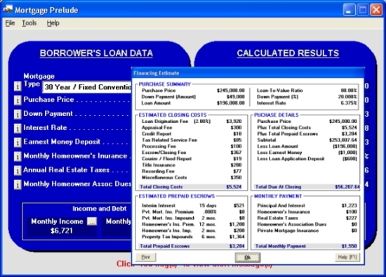 Mortgage Prelude 2.6.4.054 software screenshot