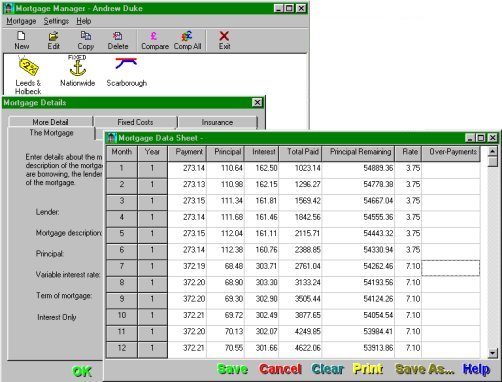 Mortgage-UK 1.4 software screenshot