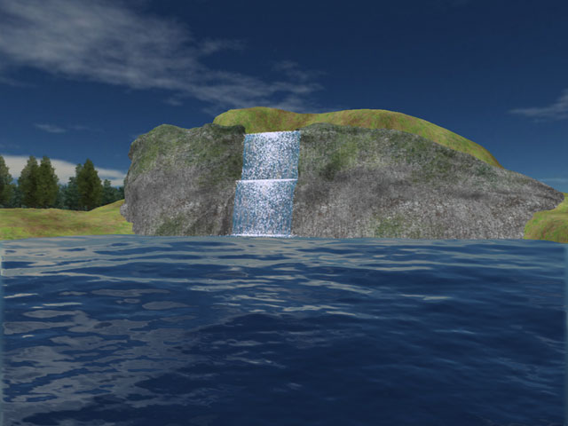 Mountain Lake Waterfall Screensaver 1.0.1.2 software screenshot