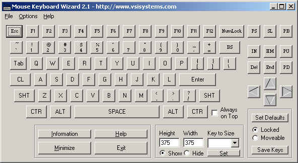 Mouse Keyboard Wizard 2.1 software screenshot
