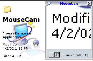 MouseCam 1.0 software screenshot