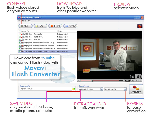 Movavi Flash Converter 2.14 software screenshot