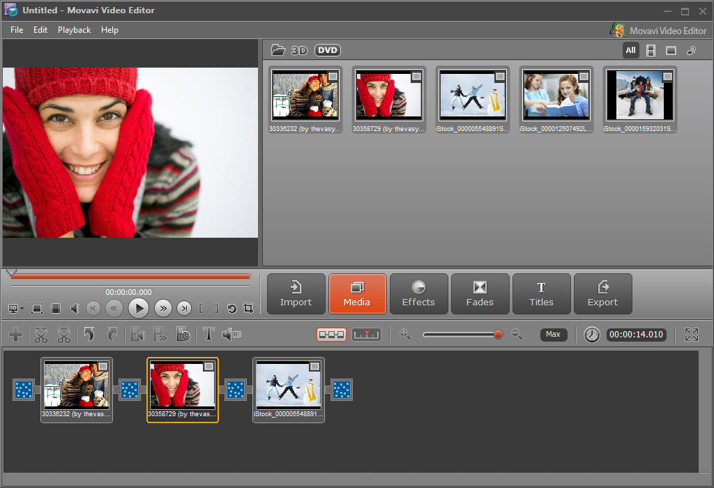Movavi Video Editor 12.2.0 software screenshot
