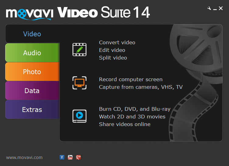 Movavi Video Suite 16.1.0.0 software screenshot
