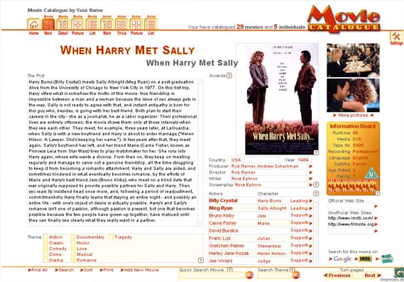 Movie Catalogue 4.02 software screenshot