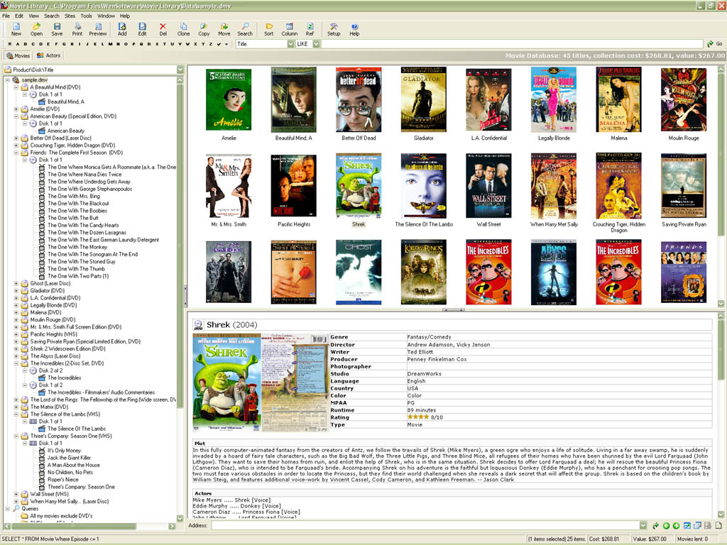 Movie Library 1.4.401 software screenshot