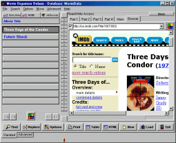 Movie Organizer Deluxe 3.7 software screenshot
