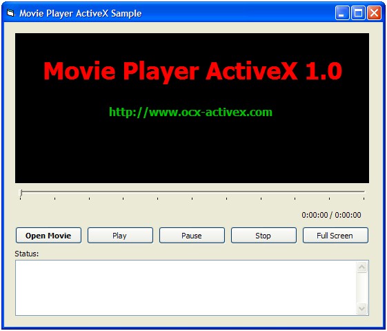 Movie Player ActiveX (OCX) 1.0 software screenshot