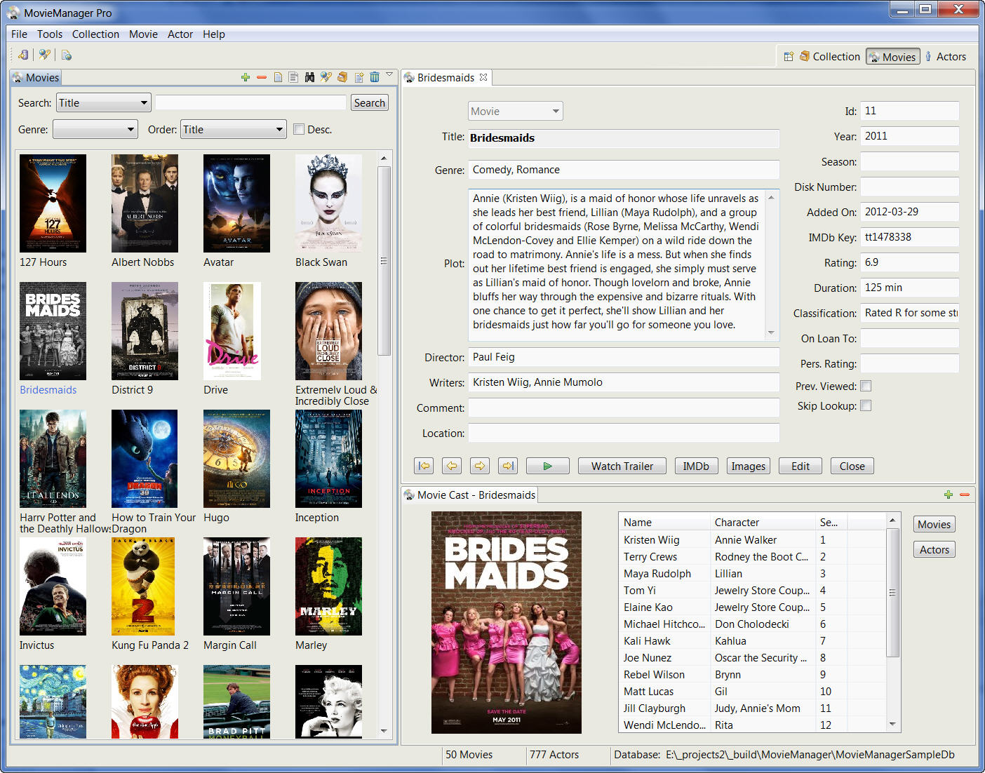 MovieManager Pro 3.2005 software screenshot