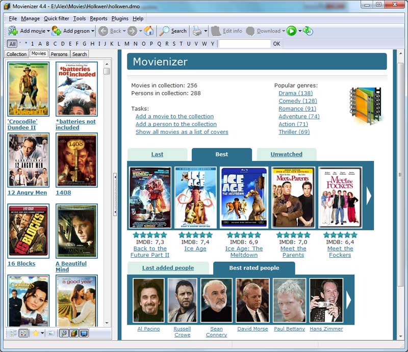 Movienizer 8.2.468 software screenshot