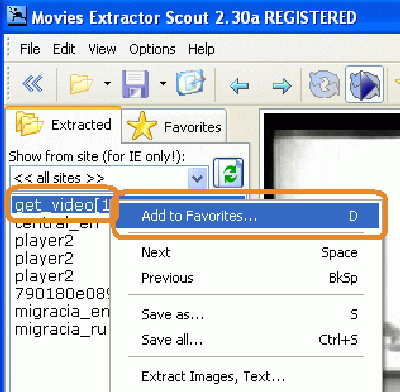 Movies Extractor Scout 3.18 software screenshot