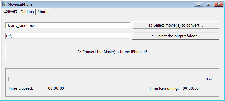 Movies2iPhone 2.18 software screenshot