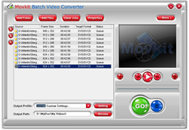 Movkit Batch Video Converter 3.5.5 software screenshot