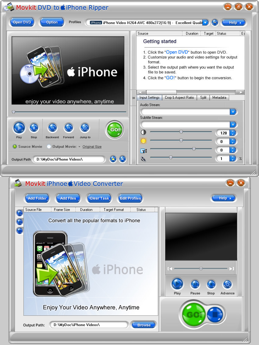 Movkit iPhone Suite 4.6.5 software screenshot