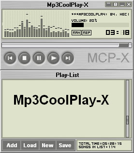 Mp3CoolPlay-X 4.3 software screenshot