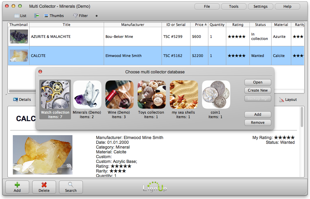Multi Collector PRO 5.15.52 software screenshot