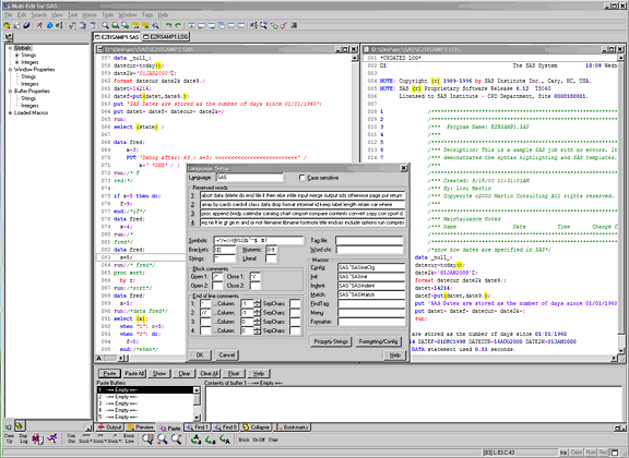 Multi-Edit 2008 Lite for SAS 11.04.00 software screenshot