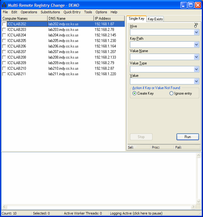 Multi-Remote Registry Change 4.0 software screenshot