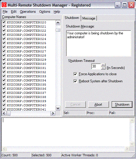 Multi-Remote Shutdown Manager 1.0 software screenshot