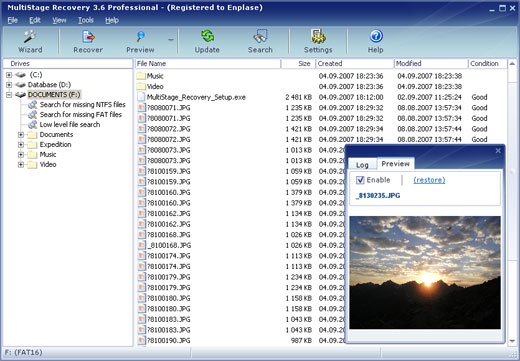 MultiStage Recovery 3.6 software screenshot