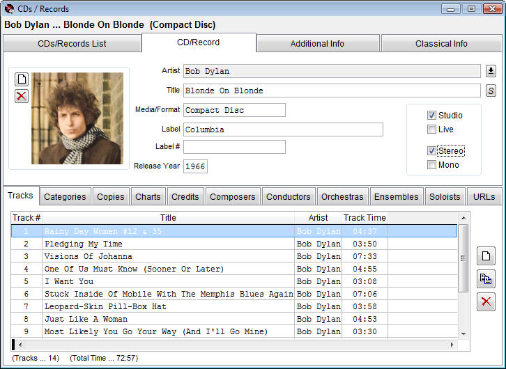 Music Catalogue Master 5.21 software screenshot