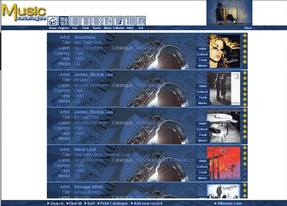 Music Catalogue 4.5 software screenshot
