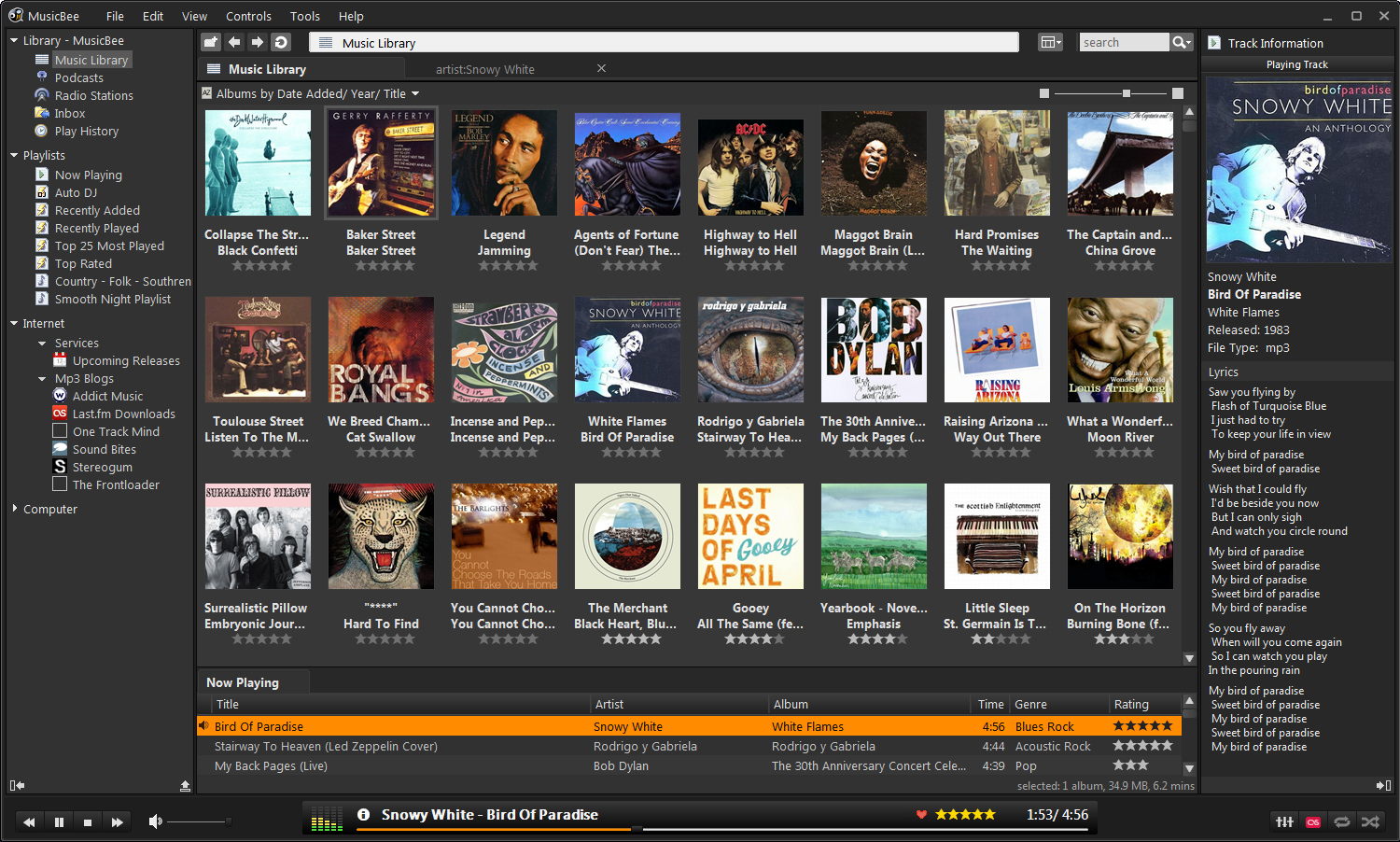 MusicBee 3.0.6335 software screenshot